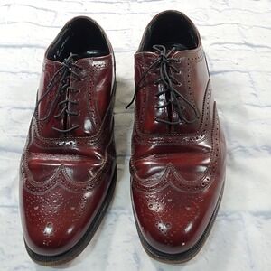 Florsheim Imperial MENS SIZE 9 3E WIDE Kenmoor Bordeaux Wingtip 664500